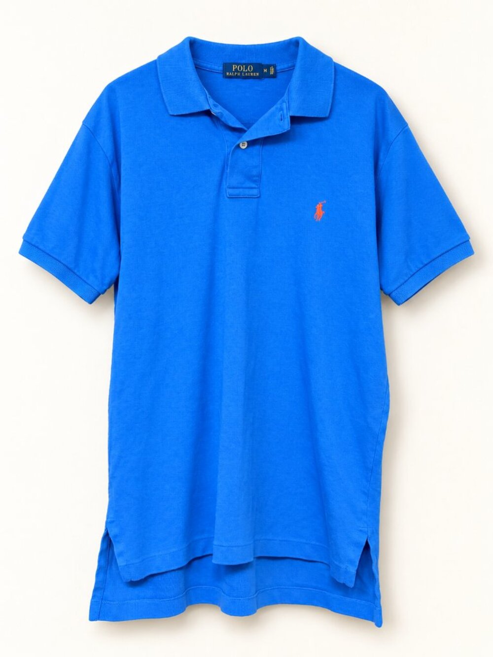 Polo Ralph Lauren Men’s M Royal Blue Cotton Polo Orange Pony